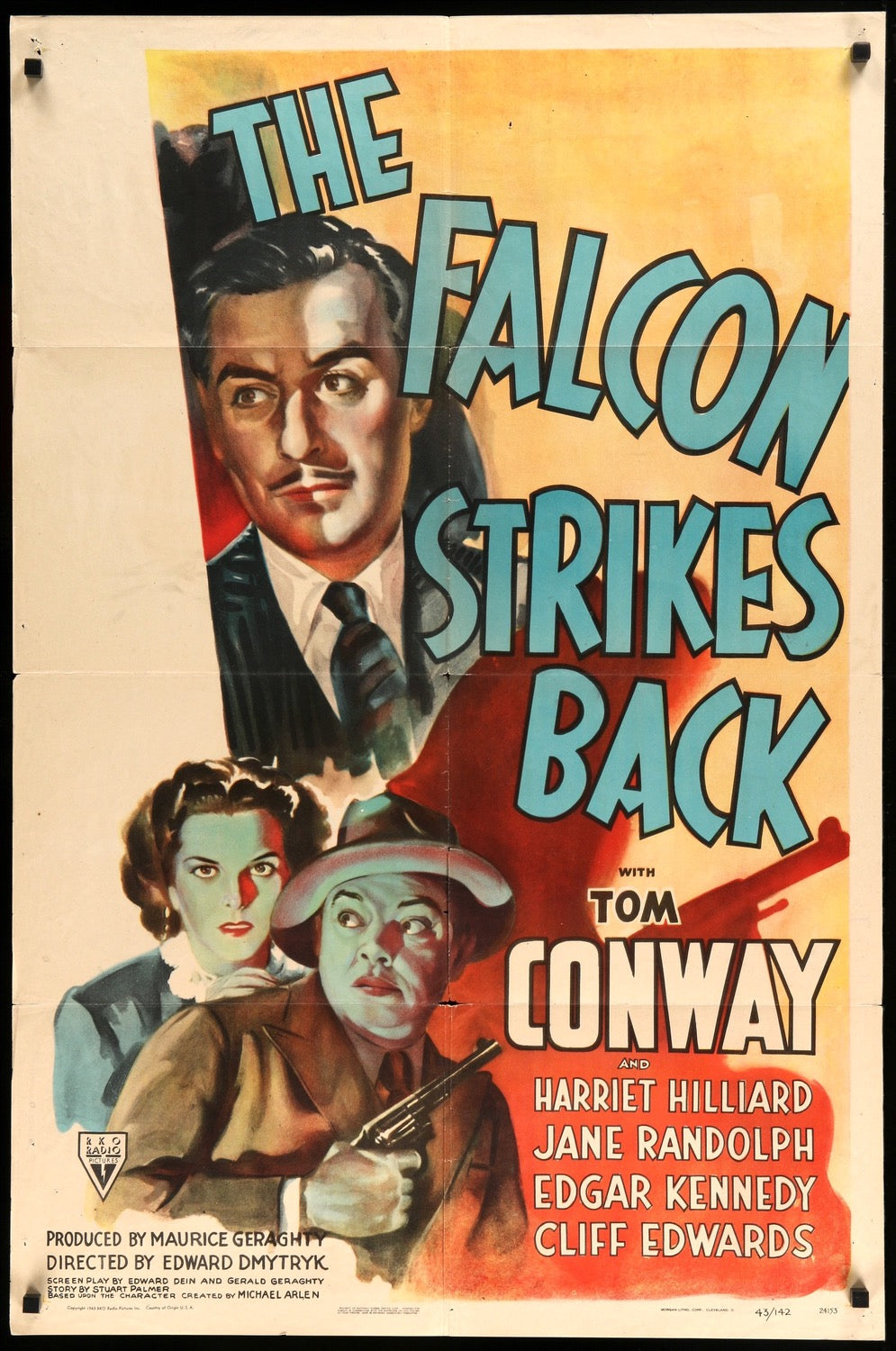 Falcon Strikes Back (1943) original movie poster for sale at Original Film Art