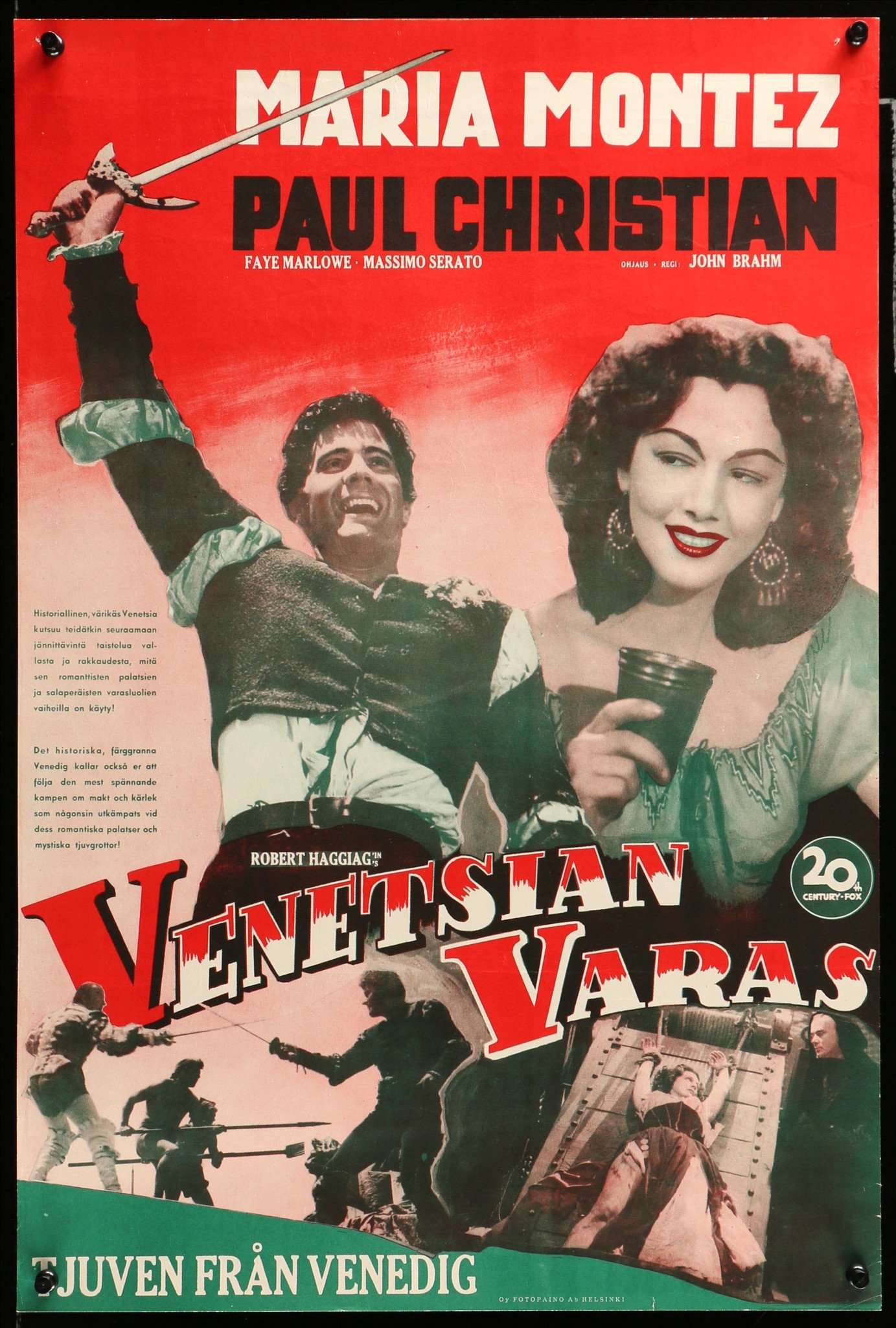 The Thief of Venice (1950) Original Finnish Movie Poster - 16