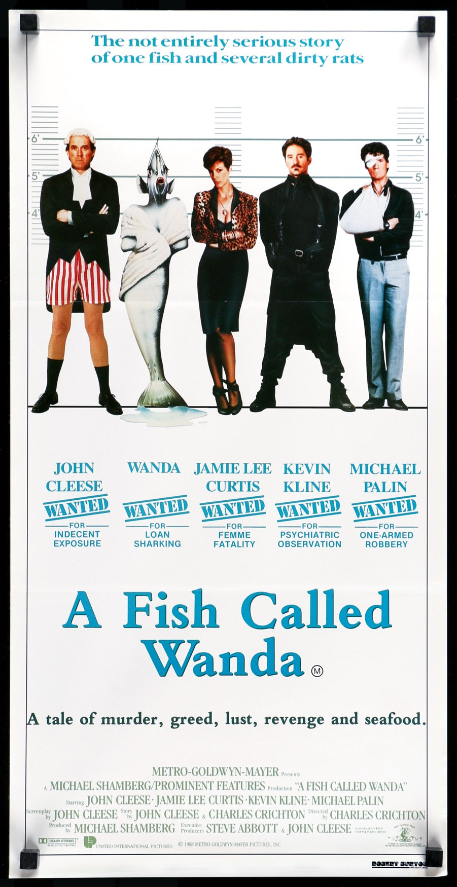 Fish Called Wanda (1988) original movie poster for sale at Original Film Art