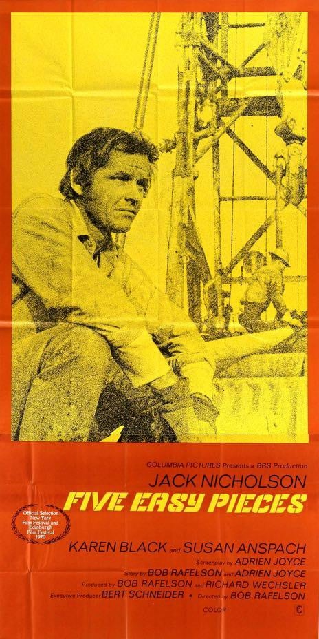 Five Easy Pieces (1970) original movie poster for sale at Original Film Art - Vintage Movie Posters