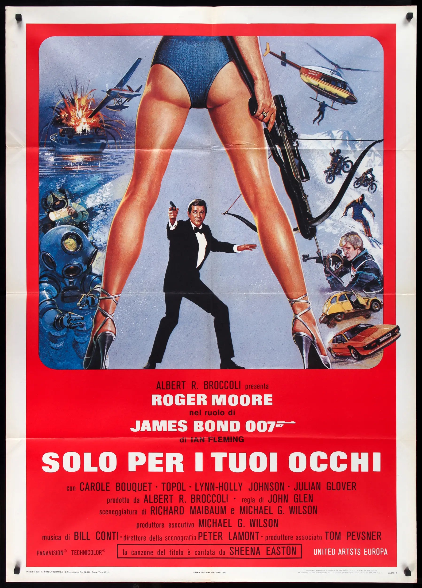 For Your Eyes Only (1981) Original Italian 2 Fogli Movie Poster