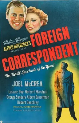 Foreign Correspondent (1940) original movie poster for sale at Original Film Art - Vintage Movie Posters
