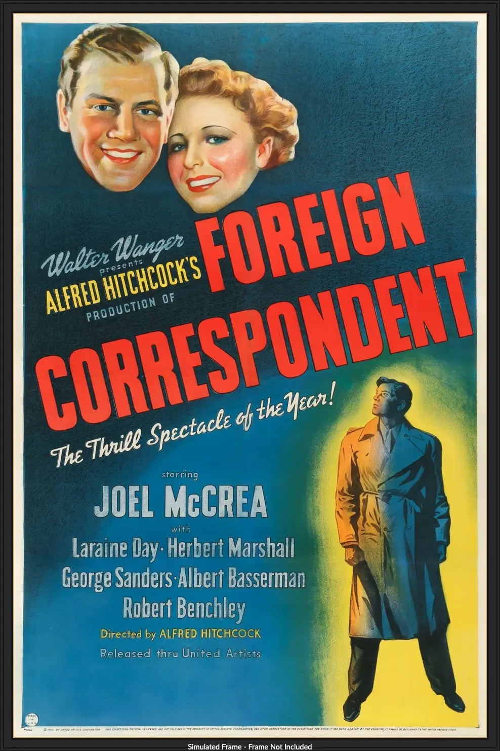 Foreign Correspondent (1940) original movie poster for sale at Original Film Art