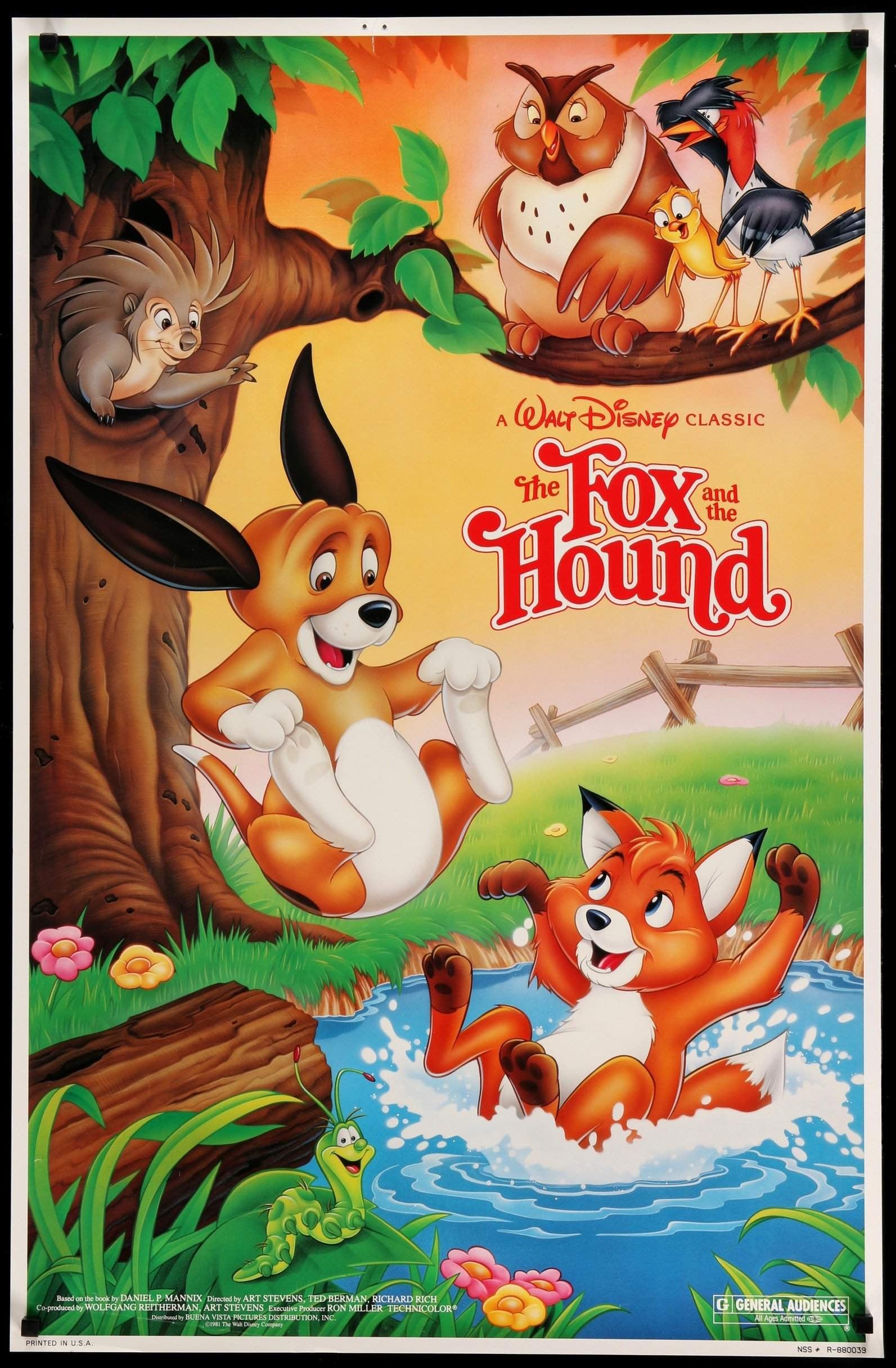 Fox And The Hound 1981 Original One Sheet Movie Poster Original Film Art Vintage Movie Posters