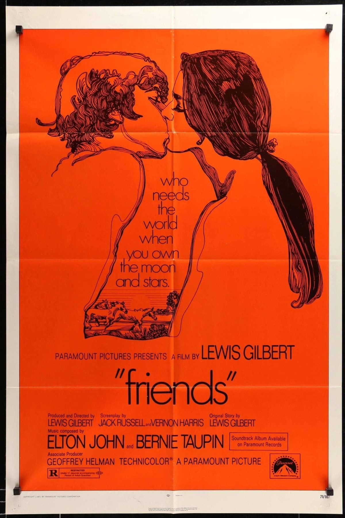 Friends (1971) original movie poster for sale at Original Film Art - Vintage Movie Posters