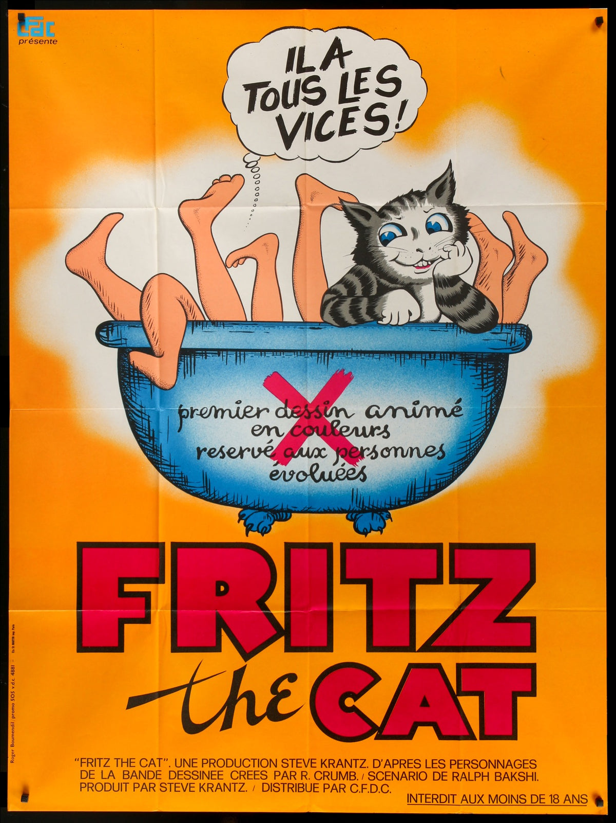Fritz the Cat (1972) original movie poster for sale at Original Film Art - Vintage Movie Posters