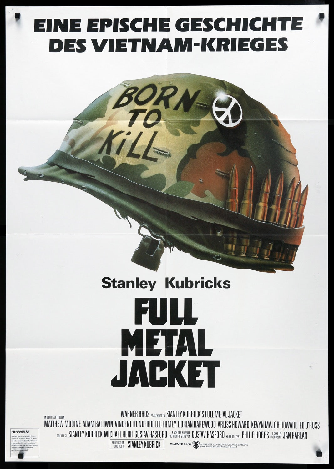vulgaritet dyd Breddegrad Full Metal Jacket (1987) Original German A0 Movie Poster - Original Film  Art - Vintage Movie Posters