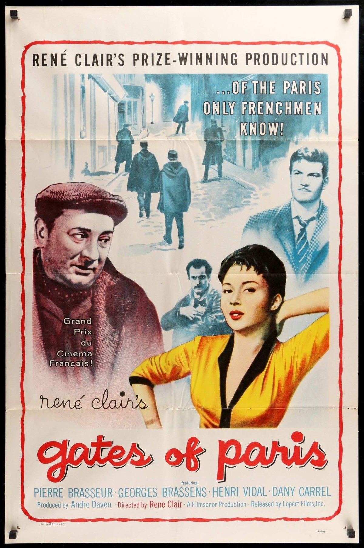 Gates of Paris (1957) original movie poster for sale at Original Film Art