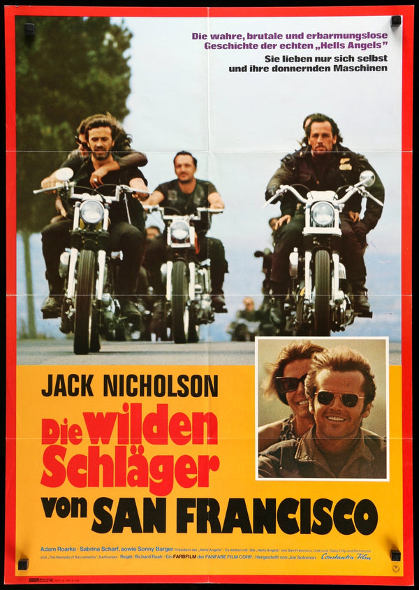 Hells Angels on Wheels (1967) Original R76 German A1 Movie Poster