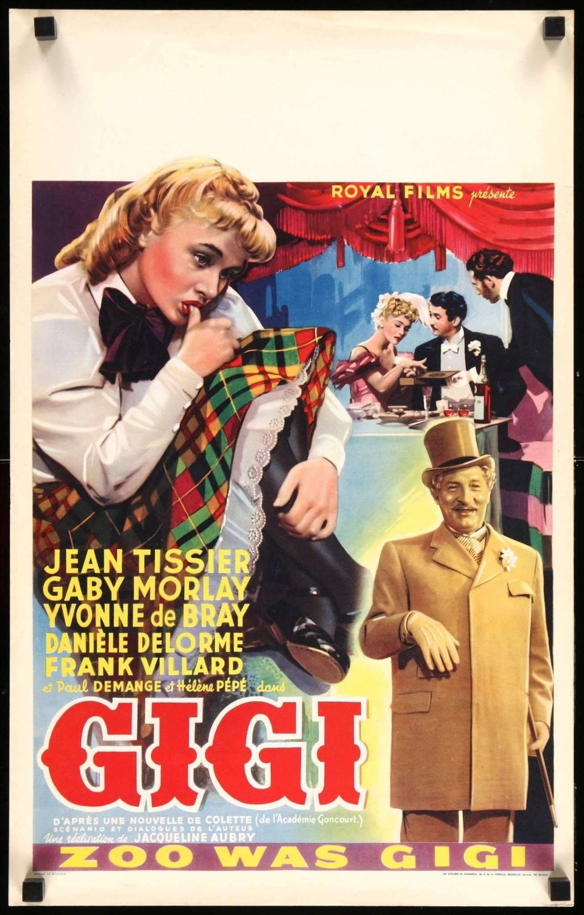 Gigi 1949 Original BelgianMovie Poster Original Film Art Original gigi-1949-original-belgianmovie-poster-original-film-art-original