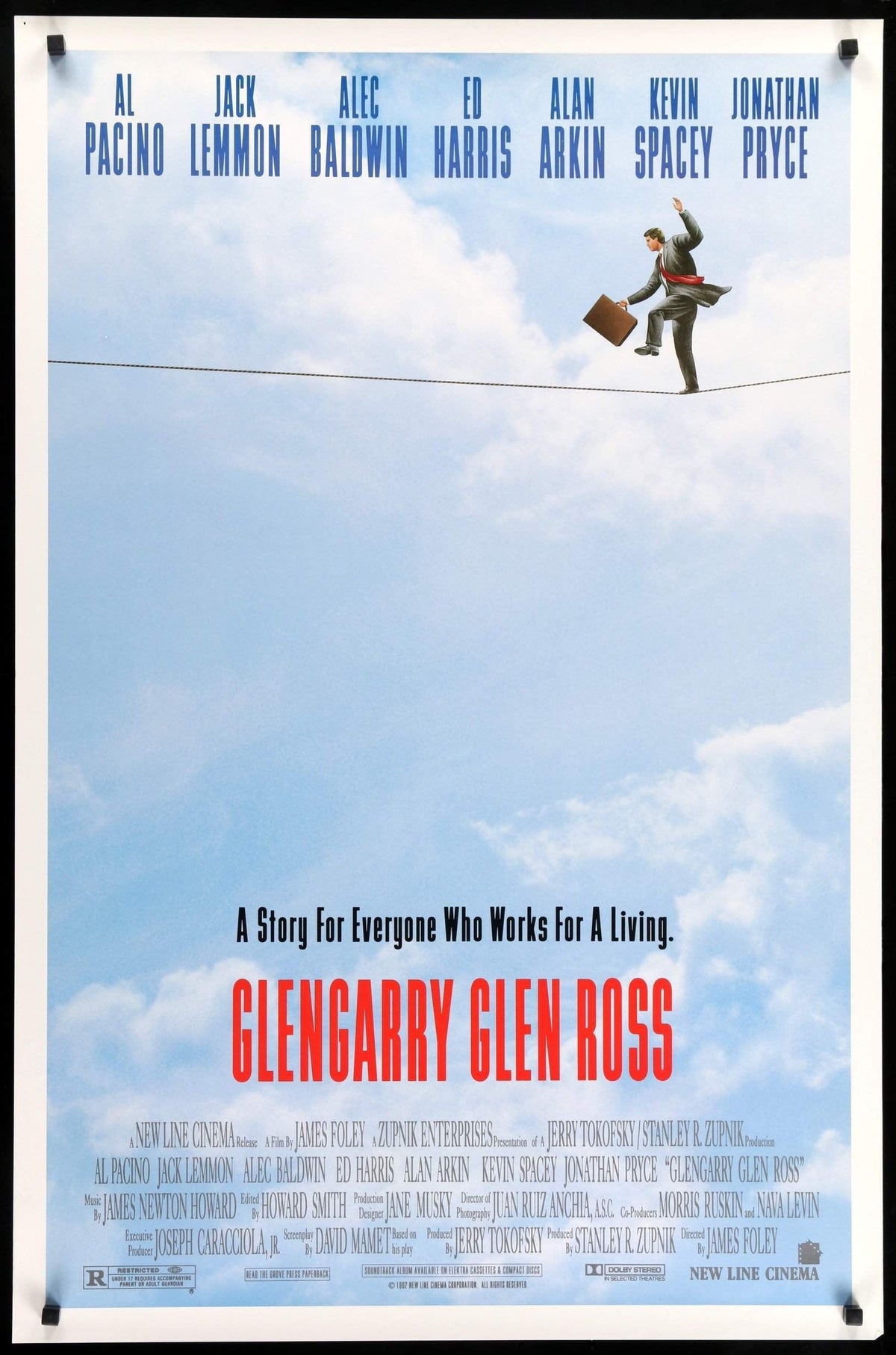 Glengarry Glen Ross (1992) original movie poster for sale at Original Film Art