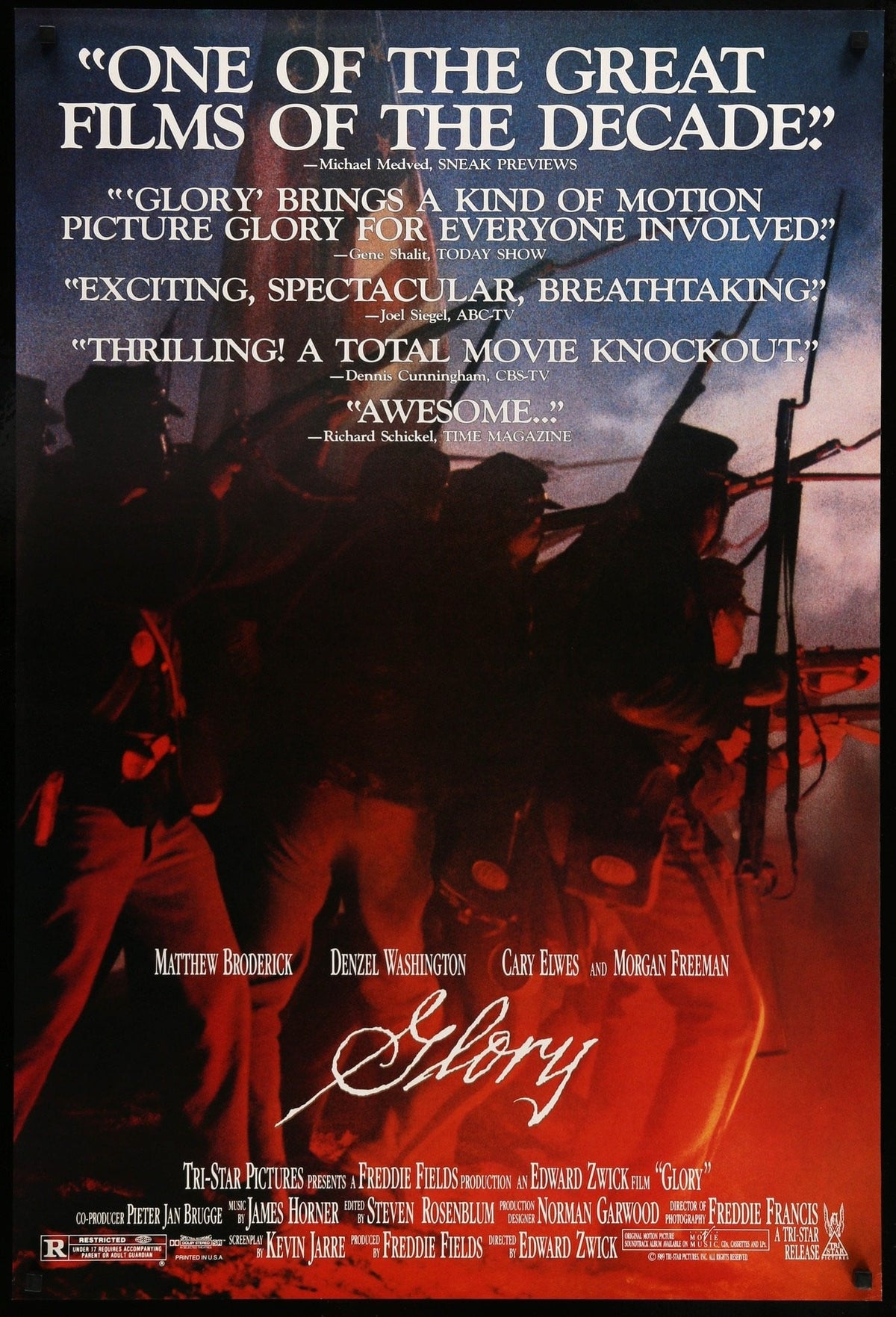 Glory (1989) original movie poster for sale at Original Film Art