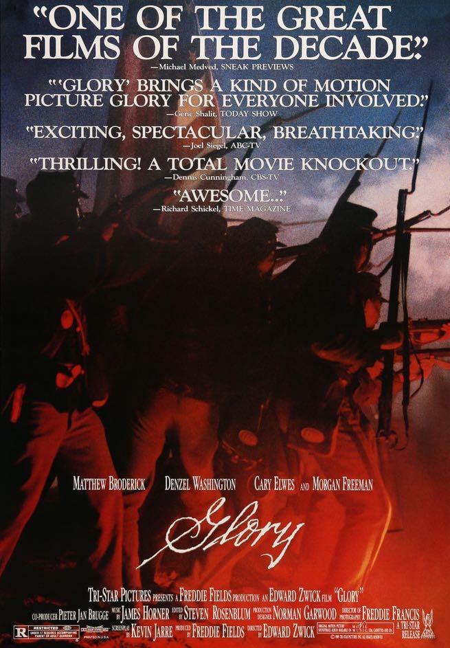Glory (1989) original movie poster for sale at Original Film Art - Vintage Movie Posters