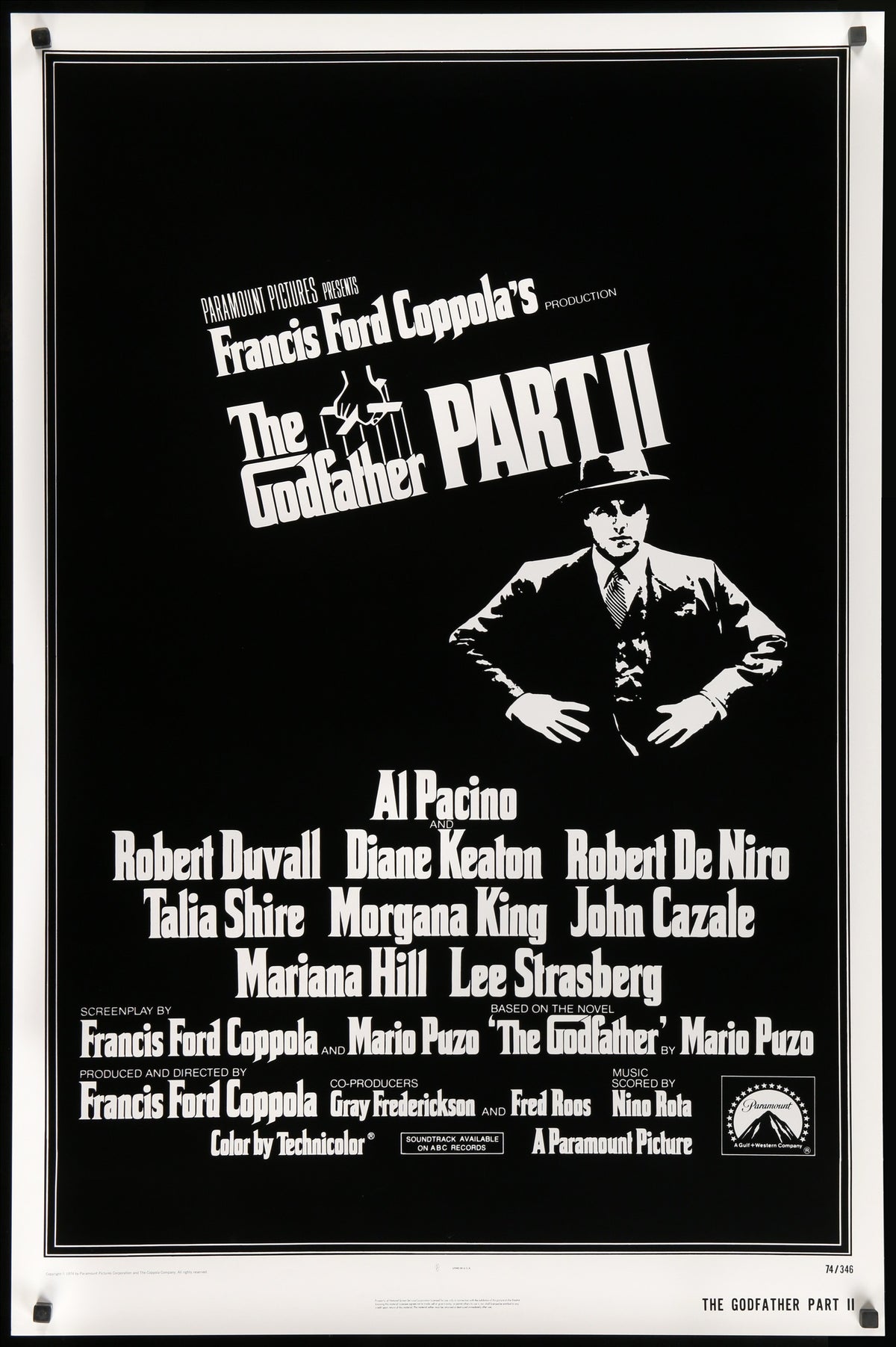 Godfather Part II (1974) original movie poster for sale at Original Film Art - Vintage Movie Posters