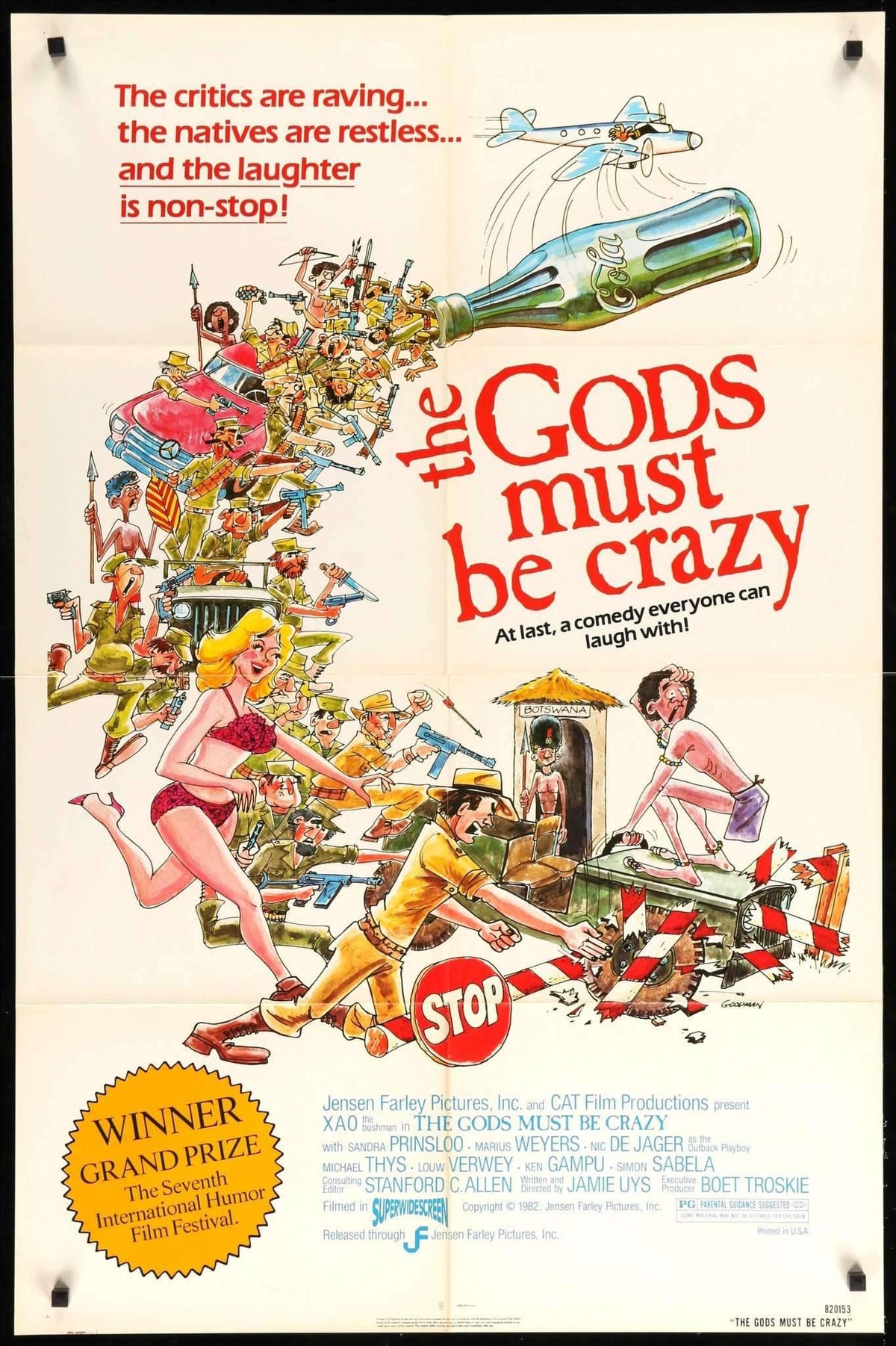 Gods Must Be Crazy (1980) original movie poster for sale at Original Film Art - Vintage Movie Posters
