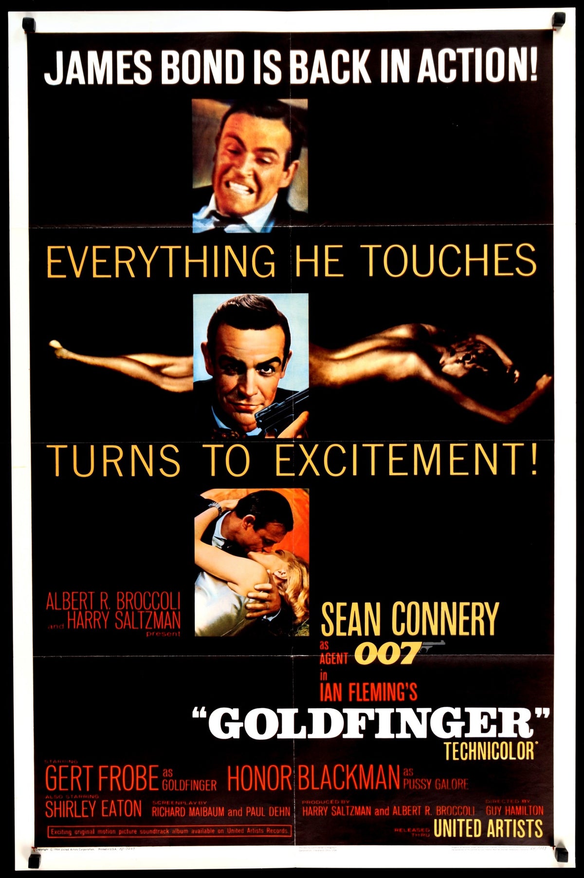 Goldfinger (1964) original movie poster for sale at Original Film Art - Vintage Movie Posters