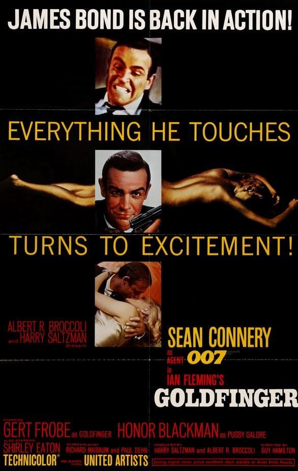 Goldfinger (1964) original movie poster for sale at Original Film Art - Vintage Movie Posters