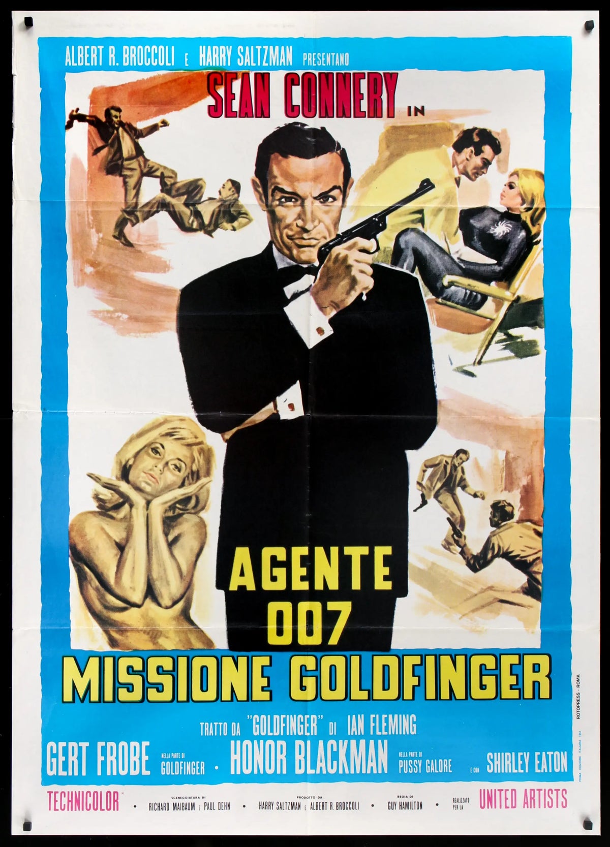 Goldfinger (1964) original movie poster for sale at Original Film Art - Vintage Movie Posters