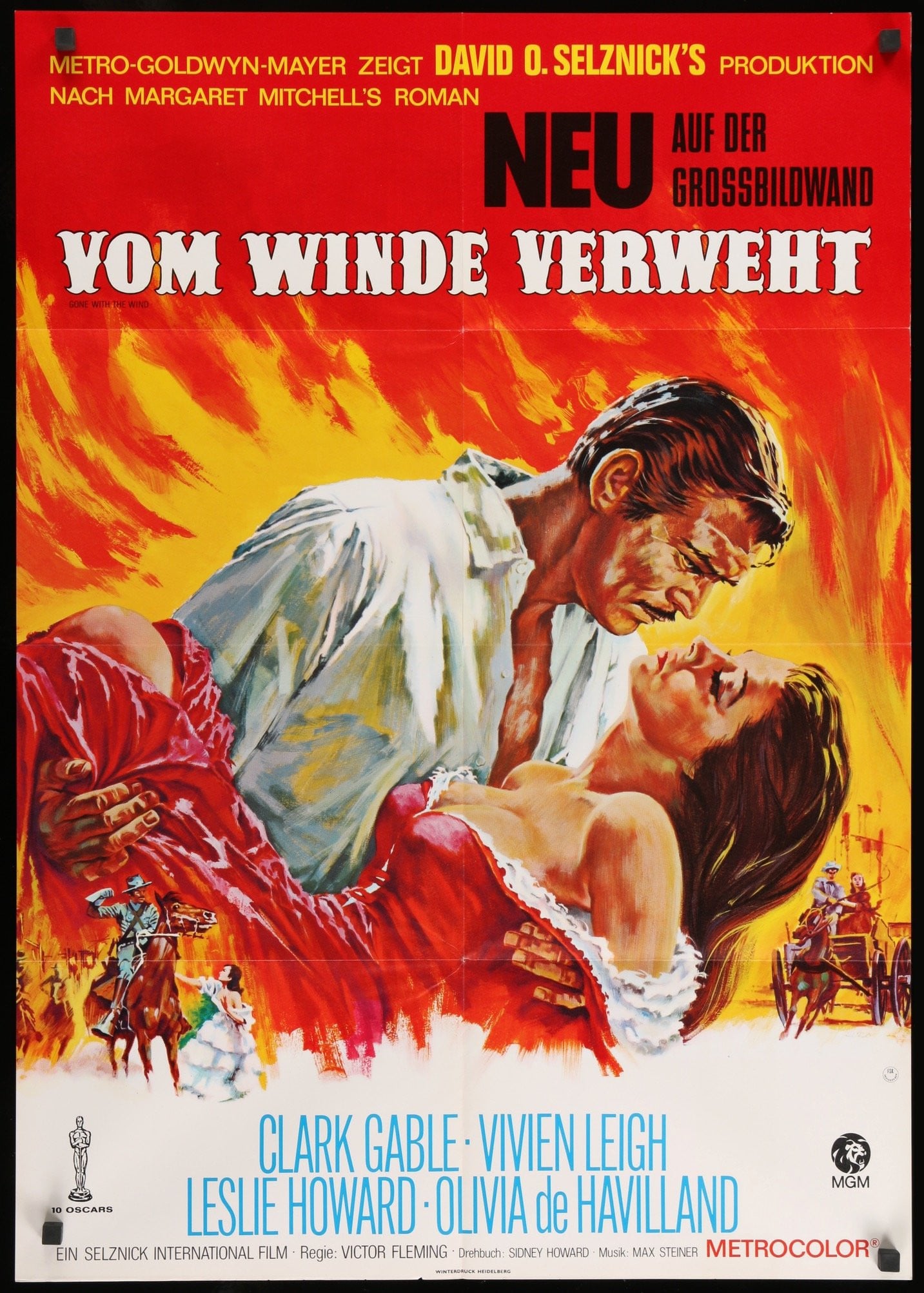 Gone with the Wind (1939) Original German A1 Movie Poster