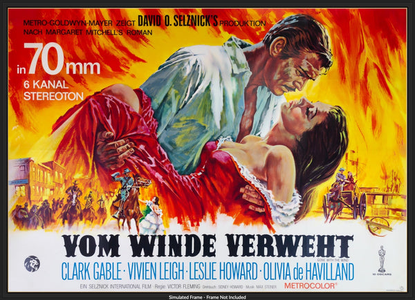 Gone with the Wind (1939) Original German A0 Movie Poster