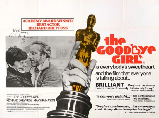 The Goodbye Girl (1977) Original British Quad Movie Poster - Original Film Art - Vintage Movie Posters