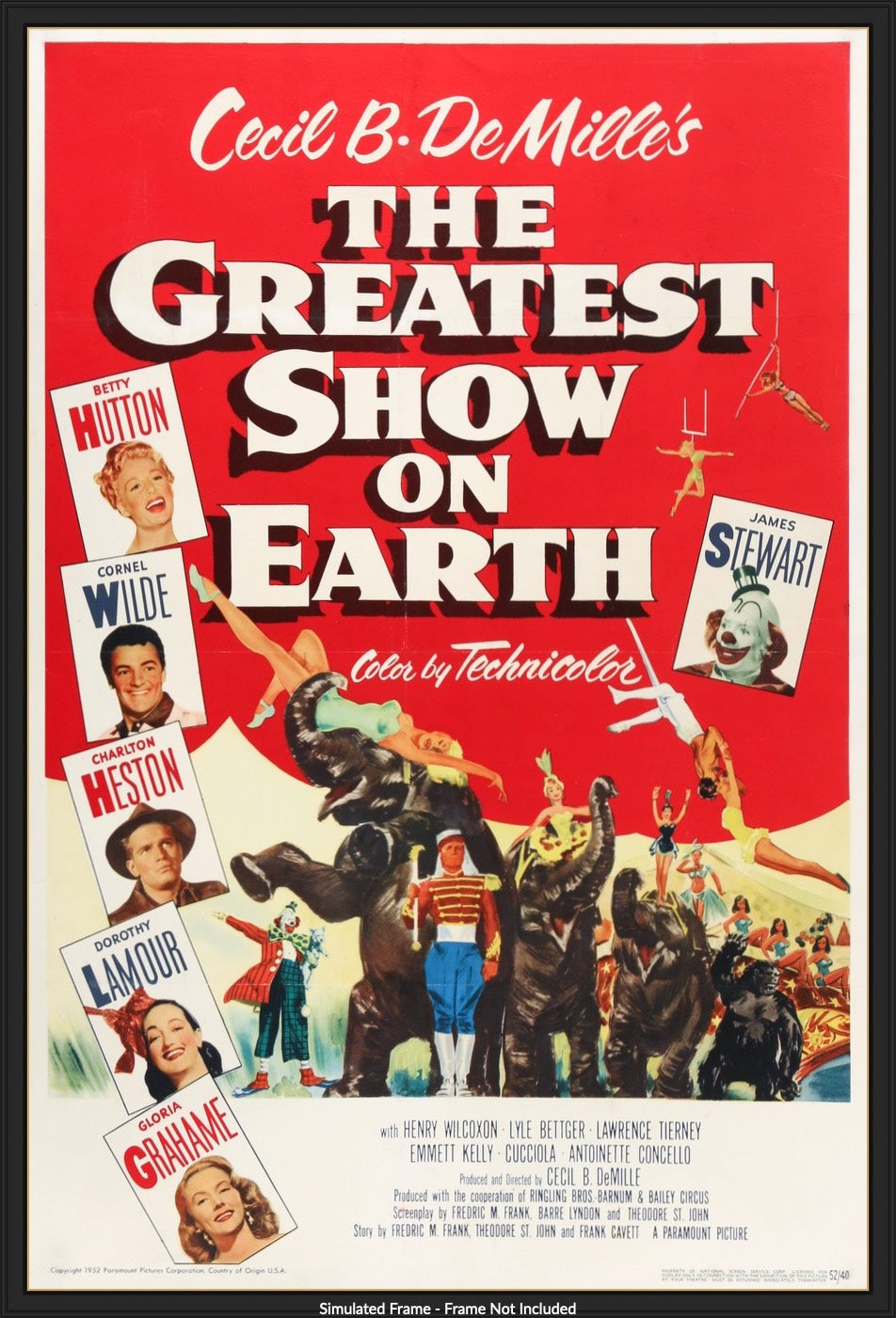 Greatest Show on Earth (1952) original movie poster for sale at Original Film Art
