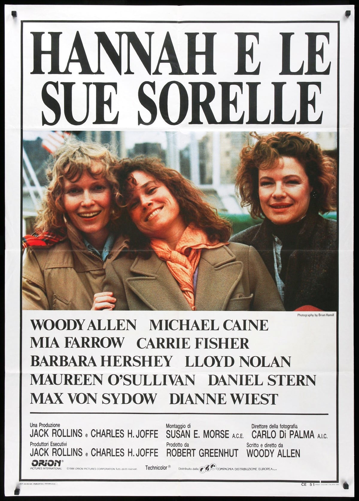 Hannah and Her Sisters (1986) original movie poster for sale at Original Film Art