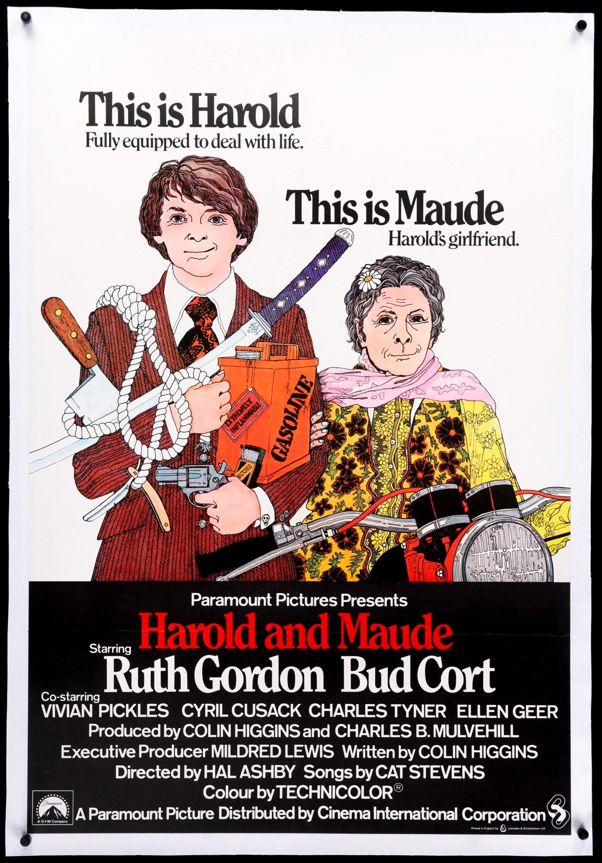 Harold and Maude (1971) original movie poster for sale at Original Film Art