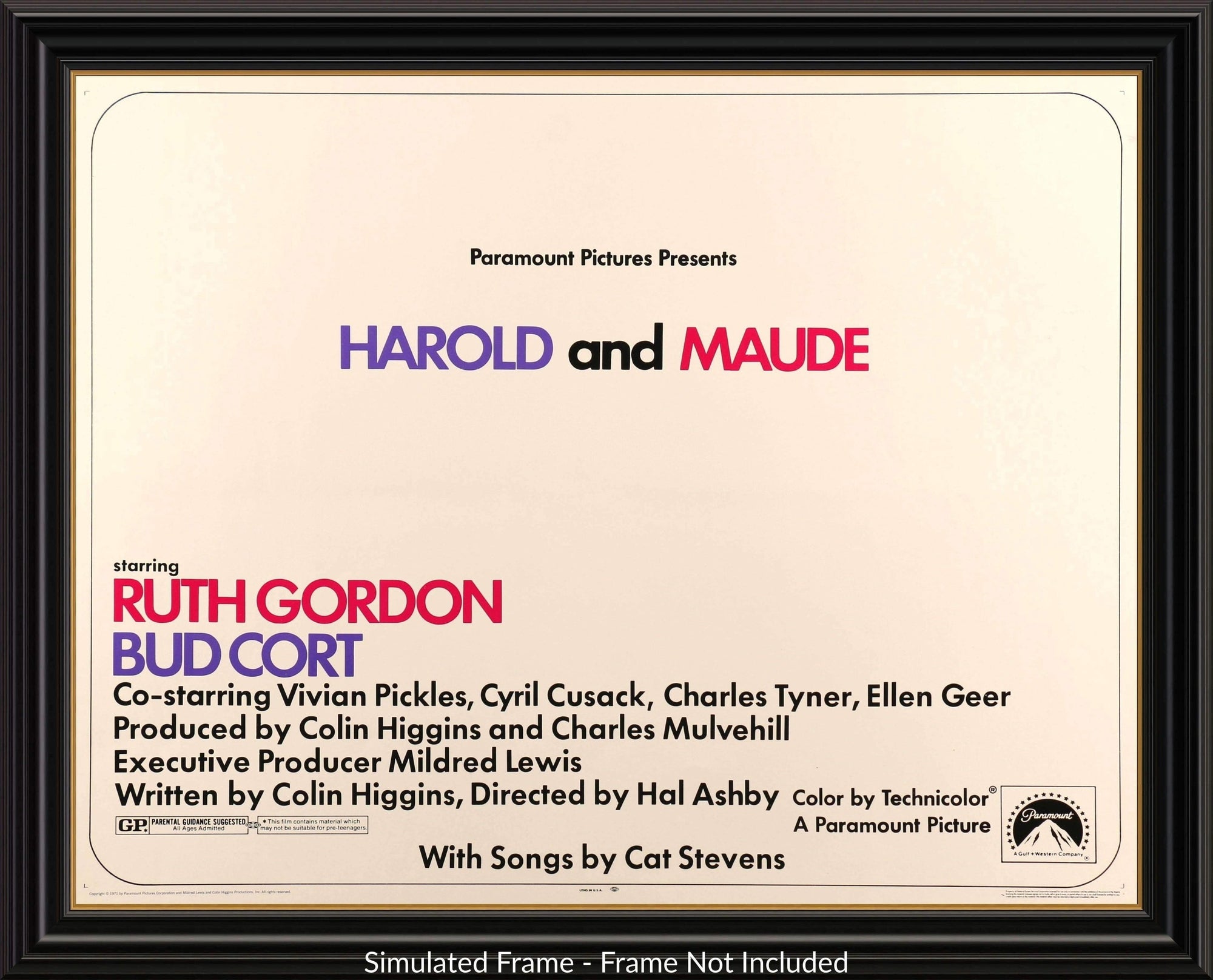 Harold and Maude (1971) original movie poster for sale at Original Film Art