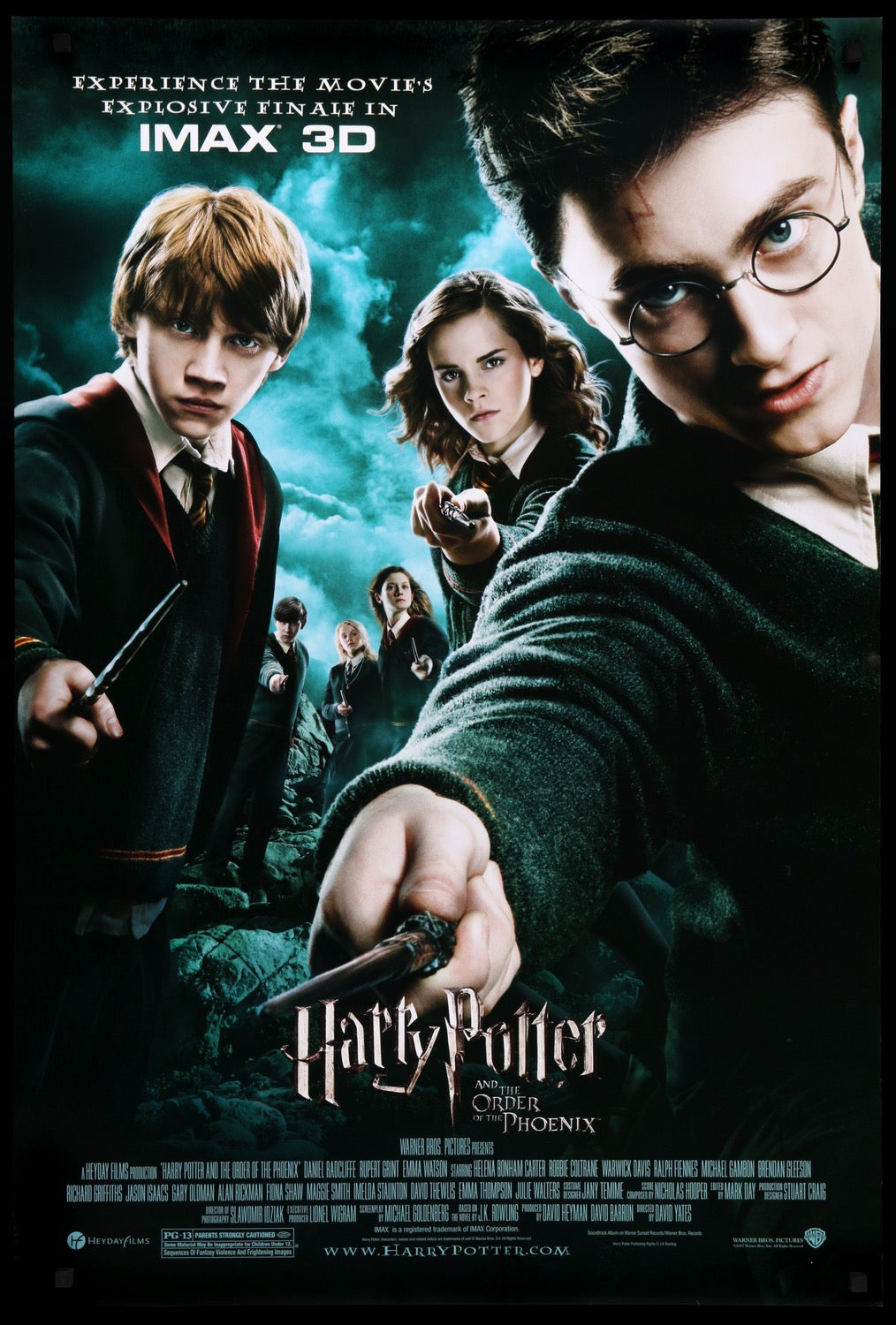 Harry Potter the Order of the Phoenix 2007 One Sheet Movie Poster Original Film Art Vintage Movie Posters