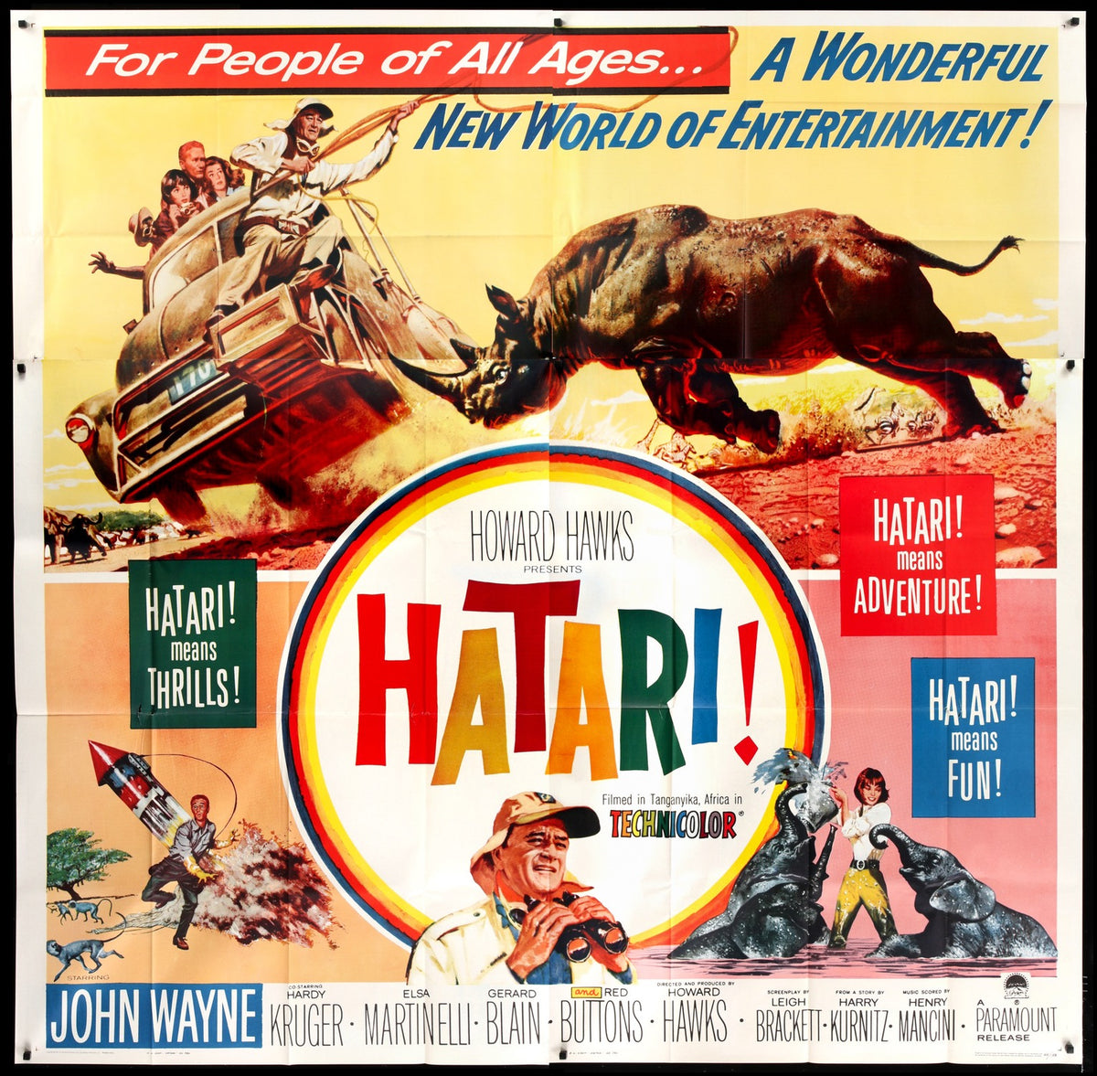Hatari! (1962) original movie poster for sale at Original Film Art - Vintage Movie Posters