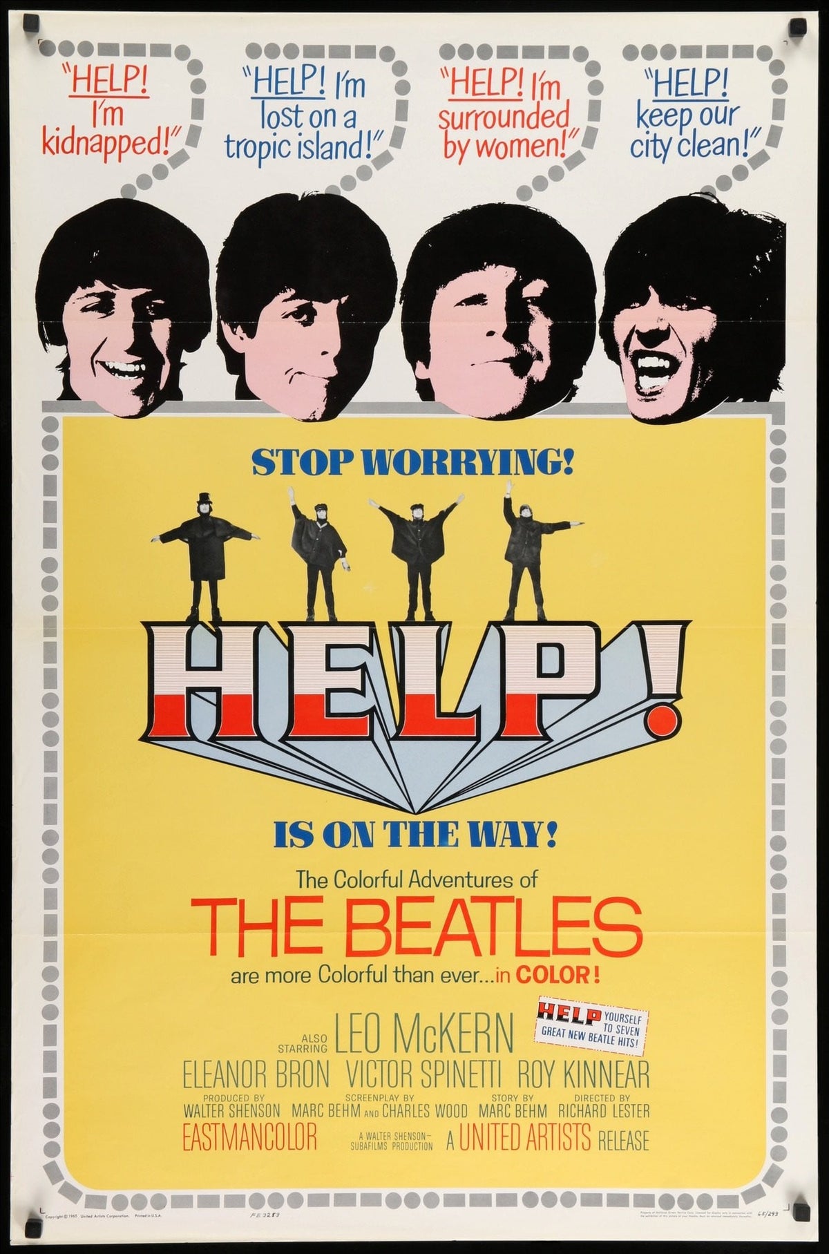 Help! (1965) original movie poster for sale at Original Film Art - Vintage Movie Posters