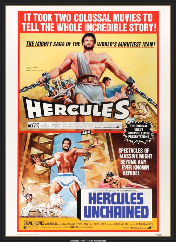 Hercules / Hercules Unchained (1959) Thirty by Forty Movie Poster