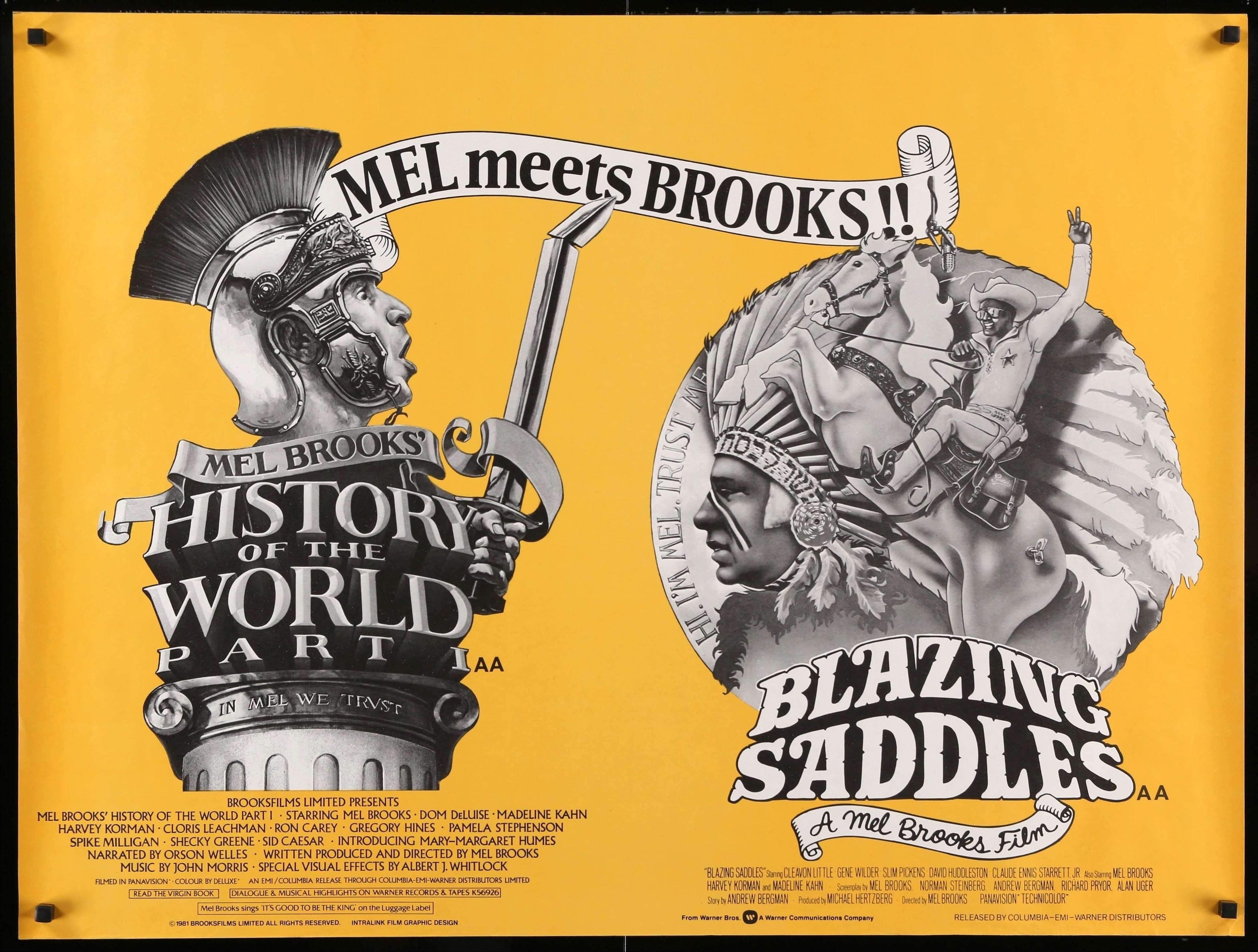 blazing saddles poster original