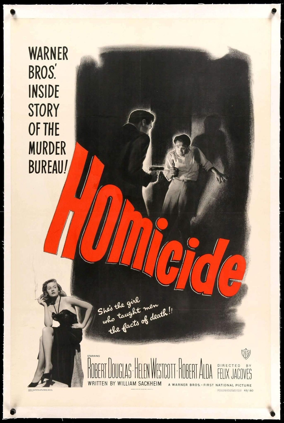 Homicide (1949) original movie poster for sale at Original Film Art