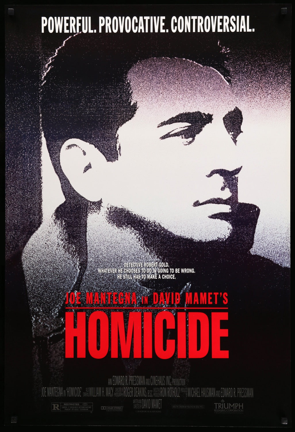 Homicide (1991) original movie poster for sale at Original Film Art