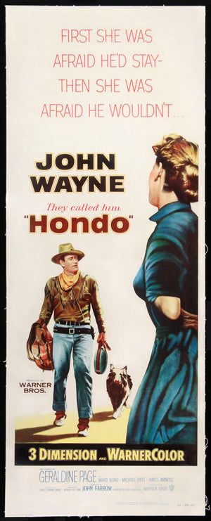 Hondo (1953) Original Linen-Backed Insert Movie Poster - Original Film ...