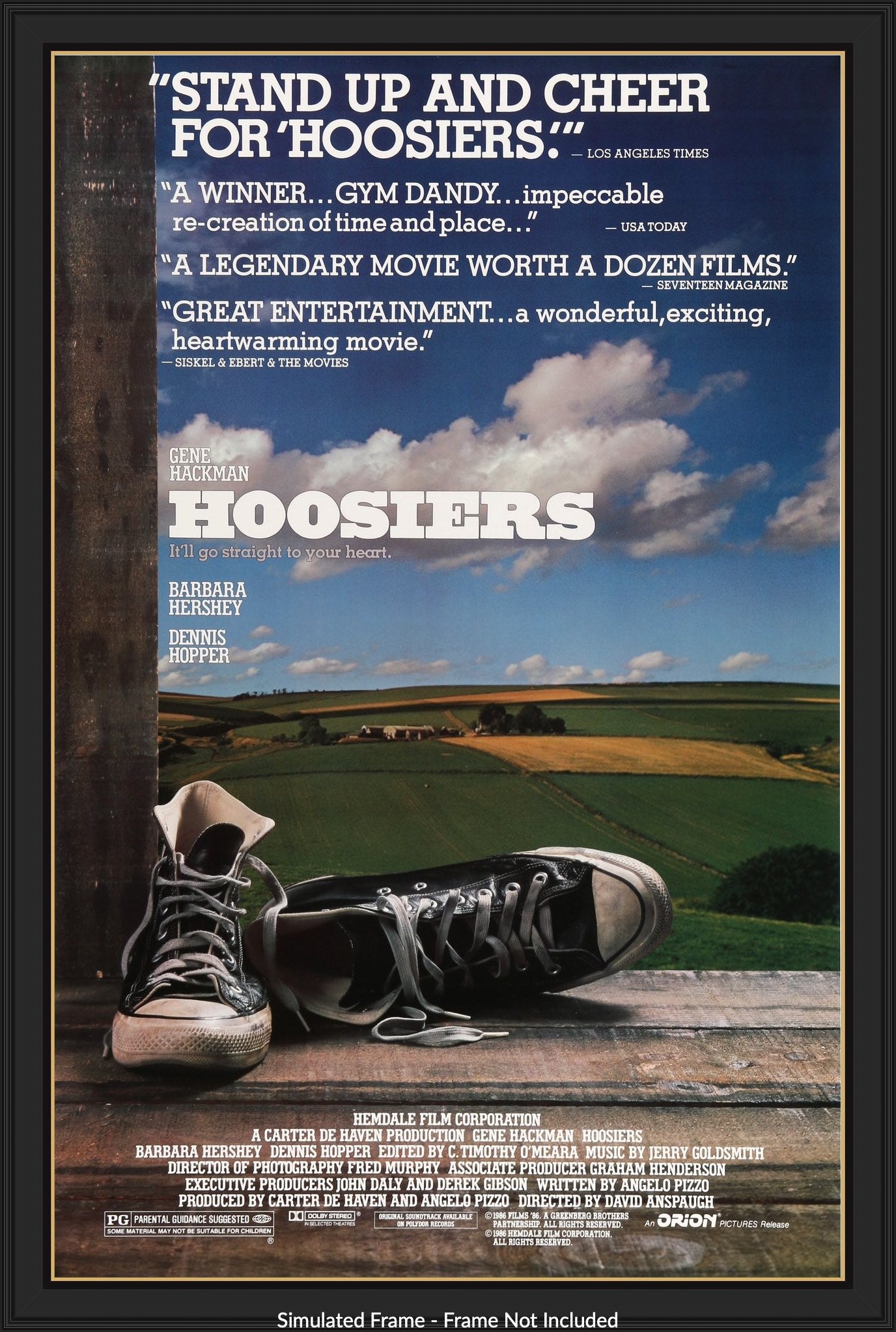 Hoosiers (1986) original movie poster for sale at Original Film Art