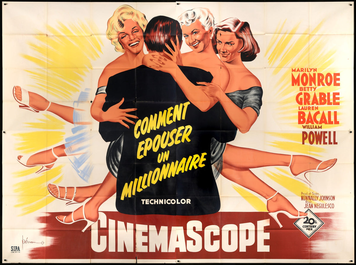 How to Marry a Millionaire (1953) original movie poster for sale at Original Film Art - Vintage Movie Posters