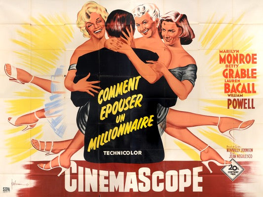 How to Marry a Millionaire (1953) original movie poster for sale at Original Film Art - Vintage Movie Posters