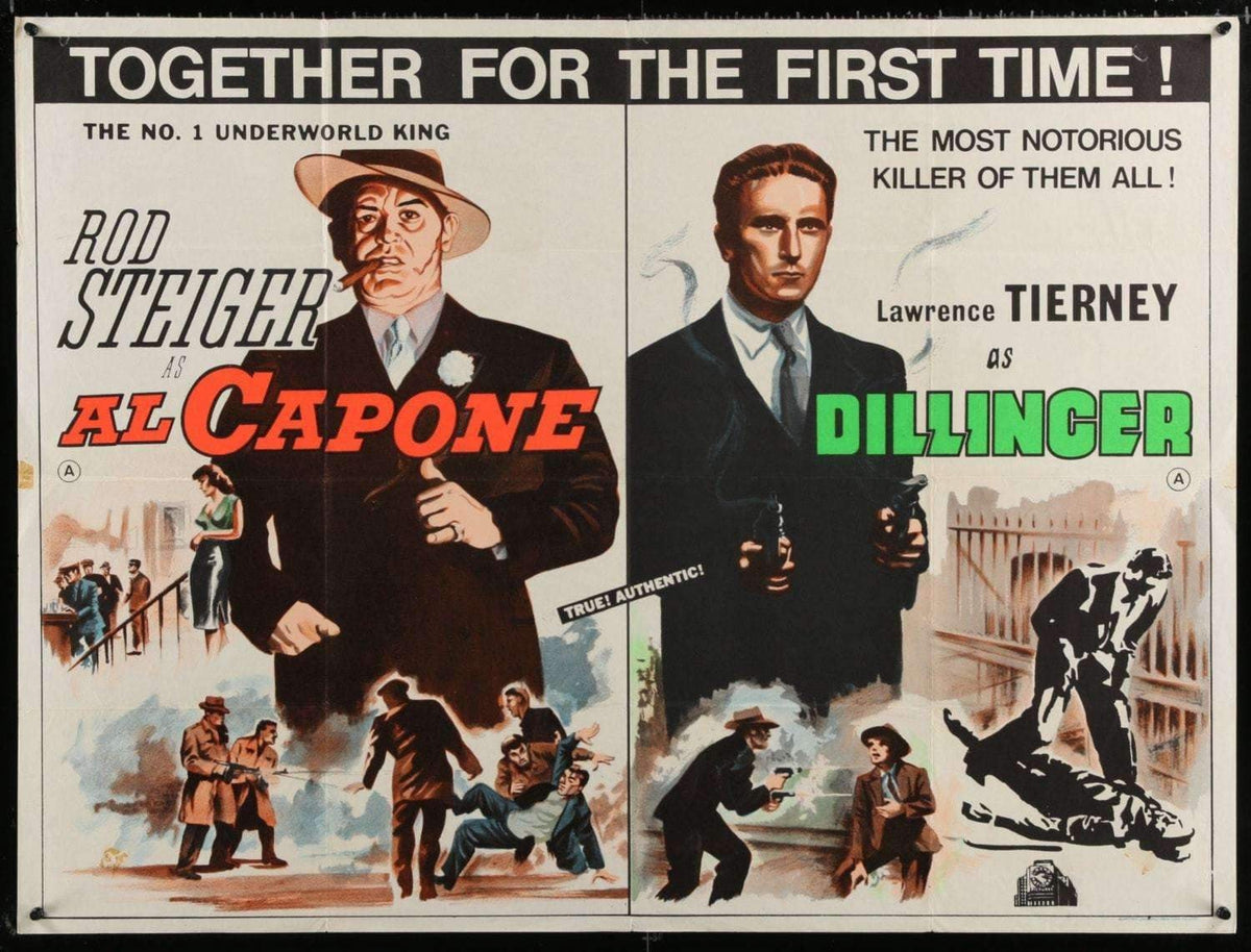 Al Capone (1959) / Dillinger (1945) original movie poster for sale at Original Film Art