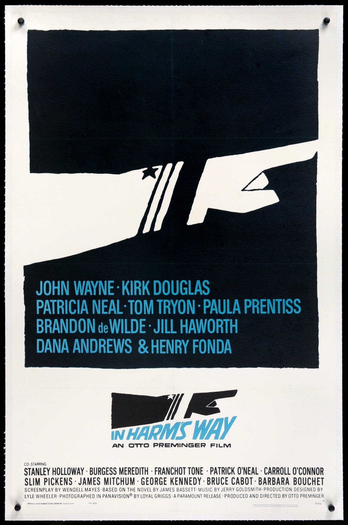 In Harm's Way (1965) original movie poster for sale at Original Film Art - Vintage Movie Posters