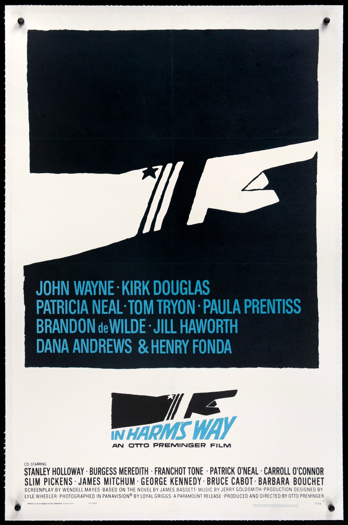 In Harm's Way (1965) original movie poster for sale at Original Film Art