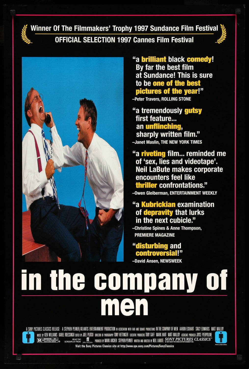 In the Company of Men (1997) original movie poster for sale at Original Film Art - Vintage Movie Posters