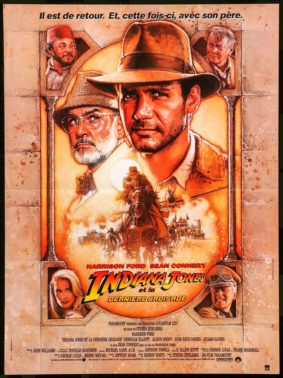 Indiana Jones and the Last Crusade (1989) original movie poster for sale at Original Film Art - Vintage Movie Posters