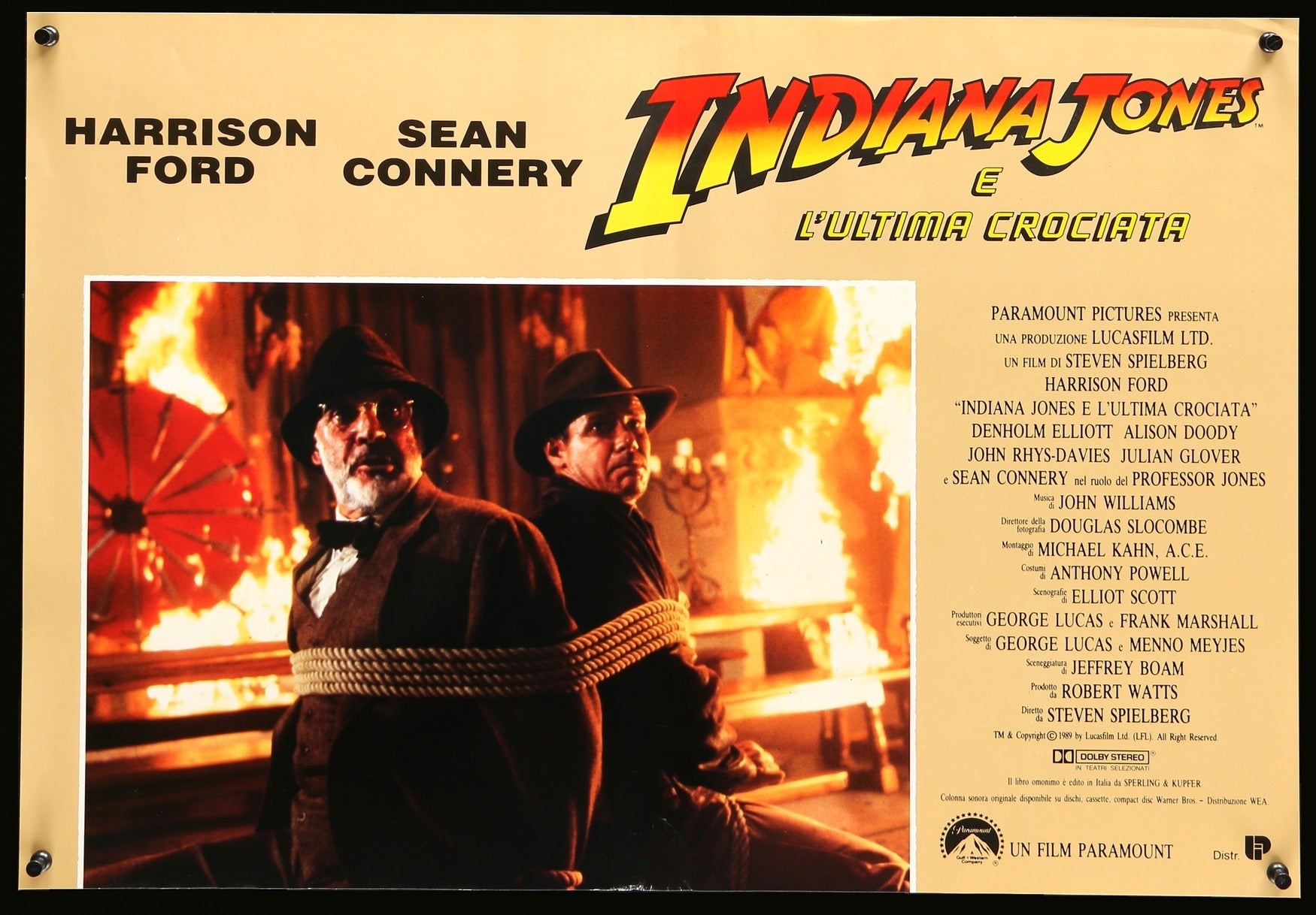 Indiana Jones and the Last Crusade (1989) original movie poster for sale at Original Film Art
