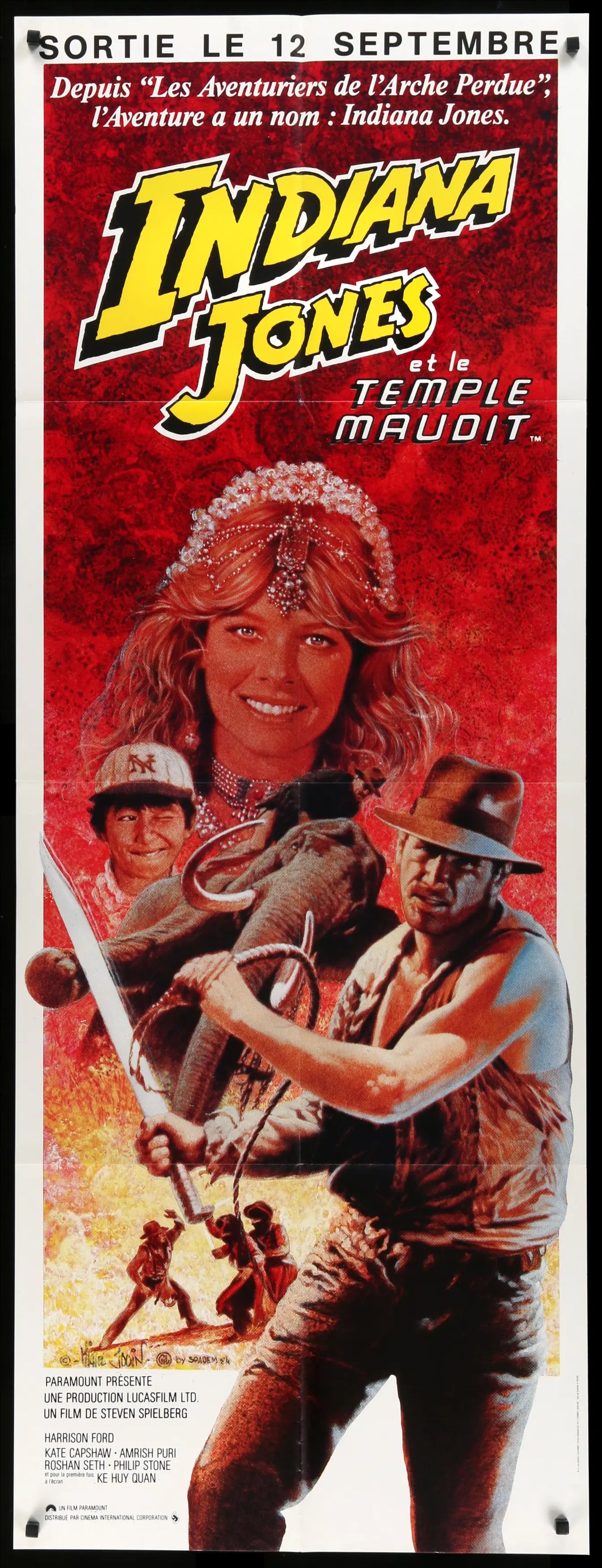 Indiana Jones and the Temple of Doom (1984) original movie poster for sale at Original Film Art