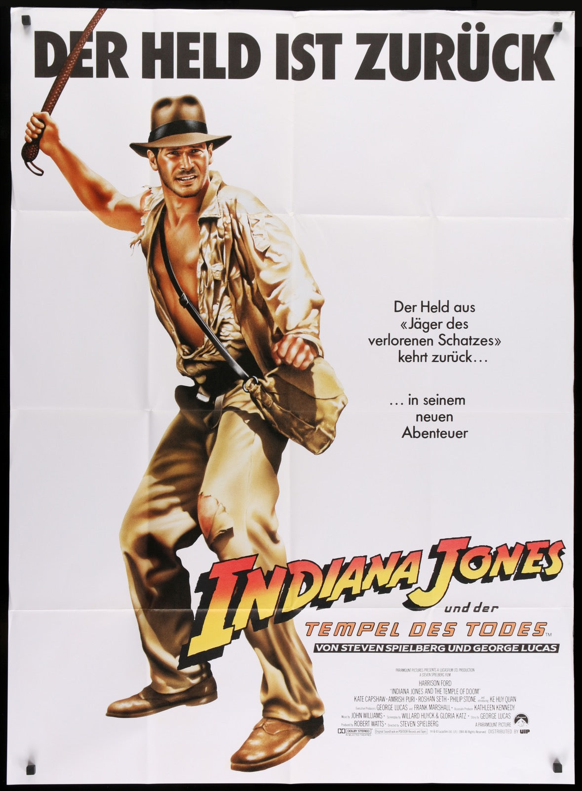 Indiana Jones and the Temple of Doom (1984) original movie poster for sale at Original Film Art