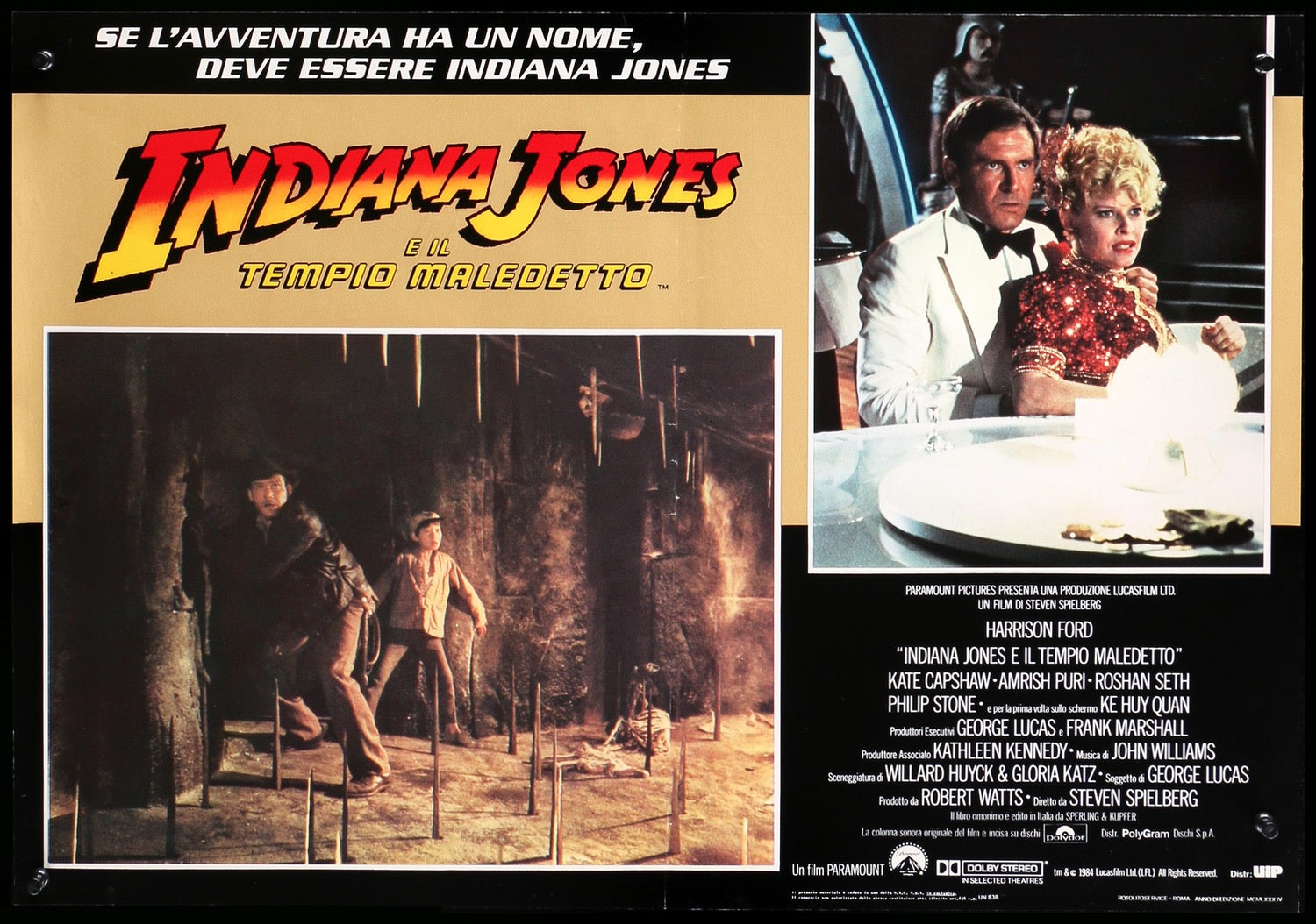 Indiana Jones and the Temple of Doom Movie Poster 1984 1 Sheet
