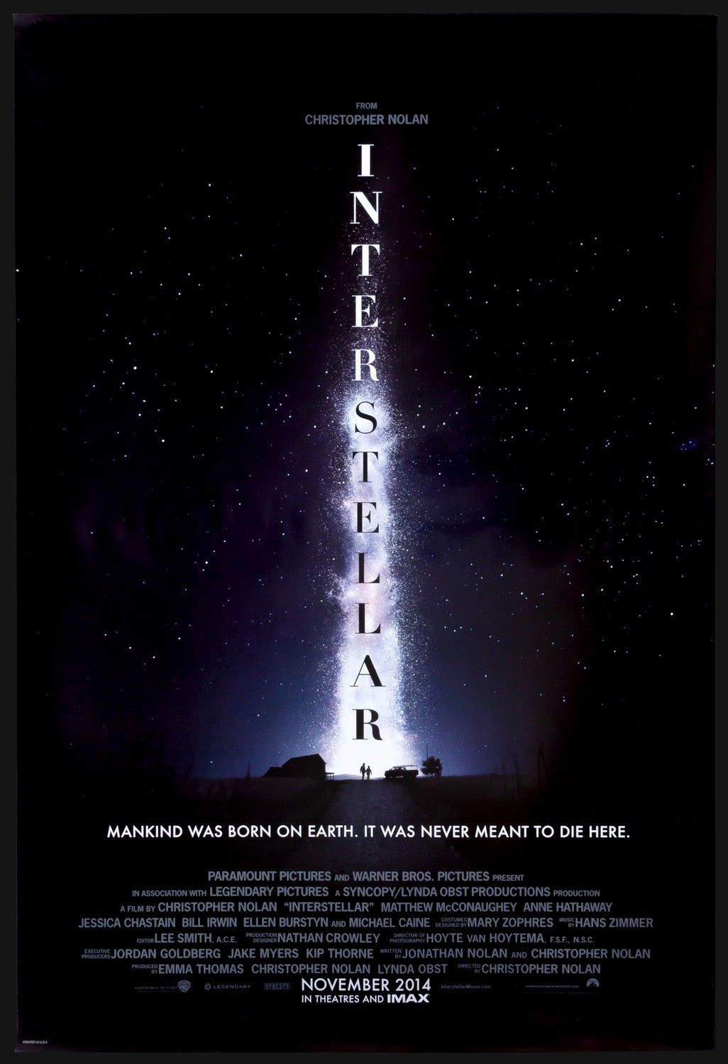 Interstellar (2014) original movie poster for sale at Original Film Art - Vintage Movie Posters